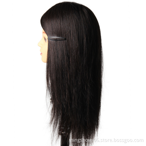 training mannequin head with human hair for training
